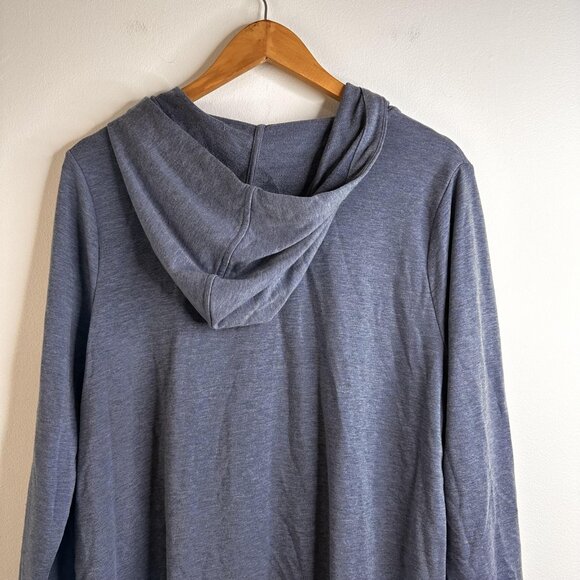 J Jill Pure Jill Hoodie Dress Sz Large Blue Luxe Tencel Stretchy Chore Comfy - Picture 10 of 12